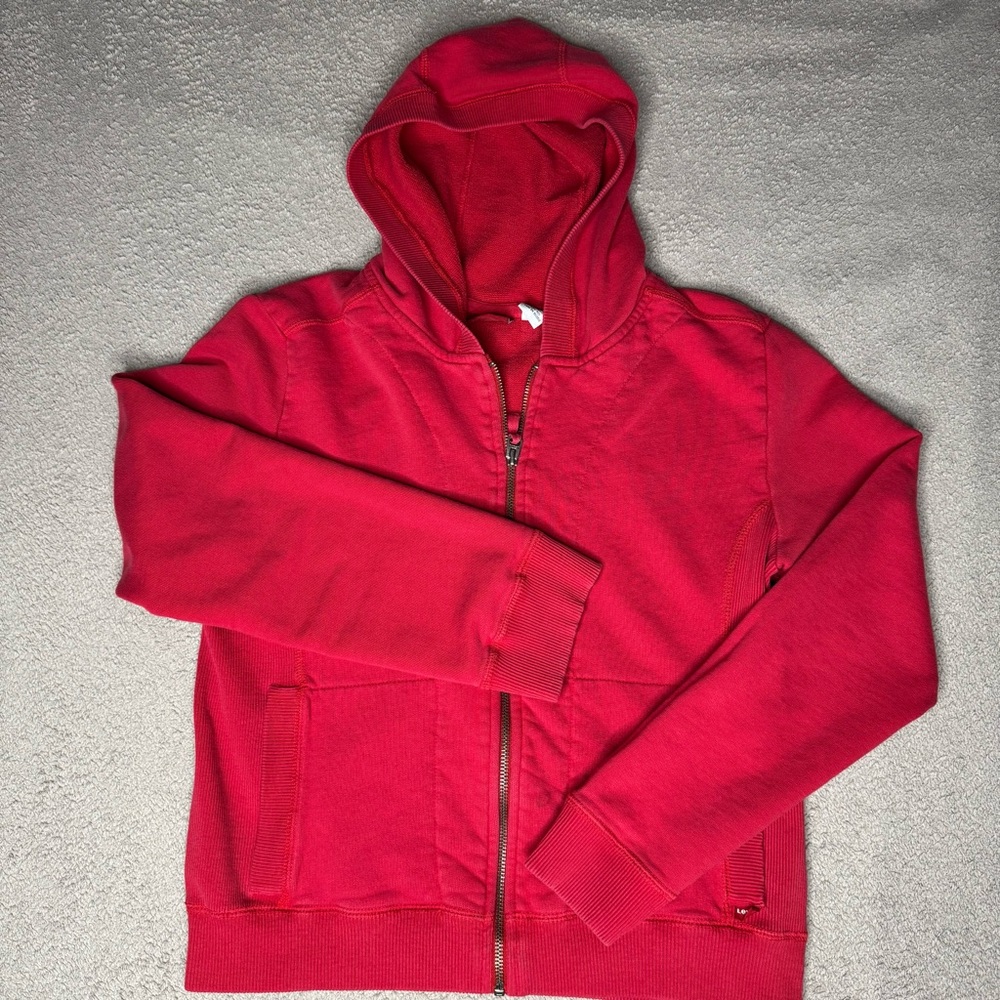Vintage Y2K 2004 Levi's Red Full Zip Hoodie Sweatshirt - Women's Large